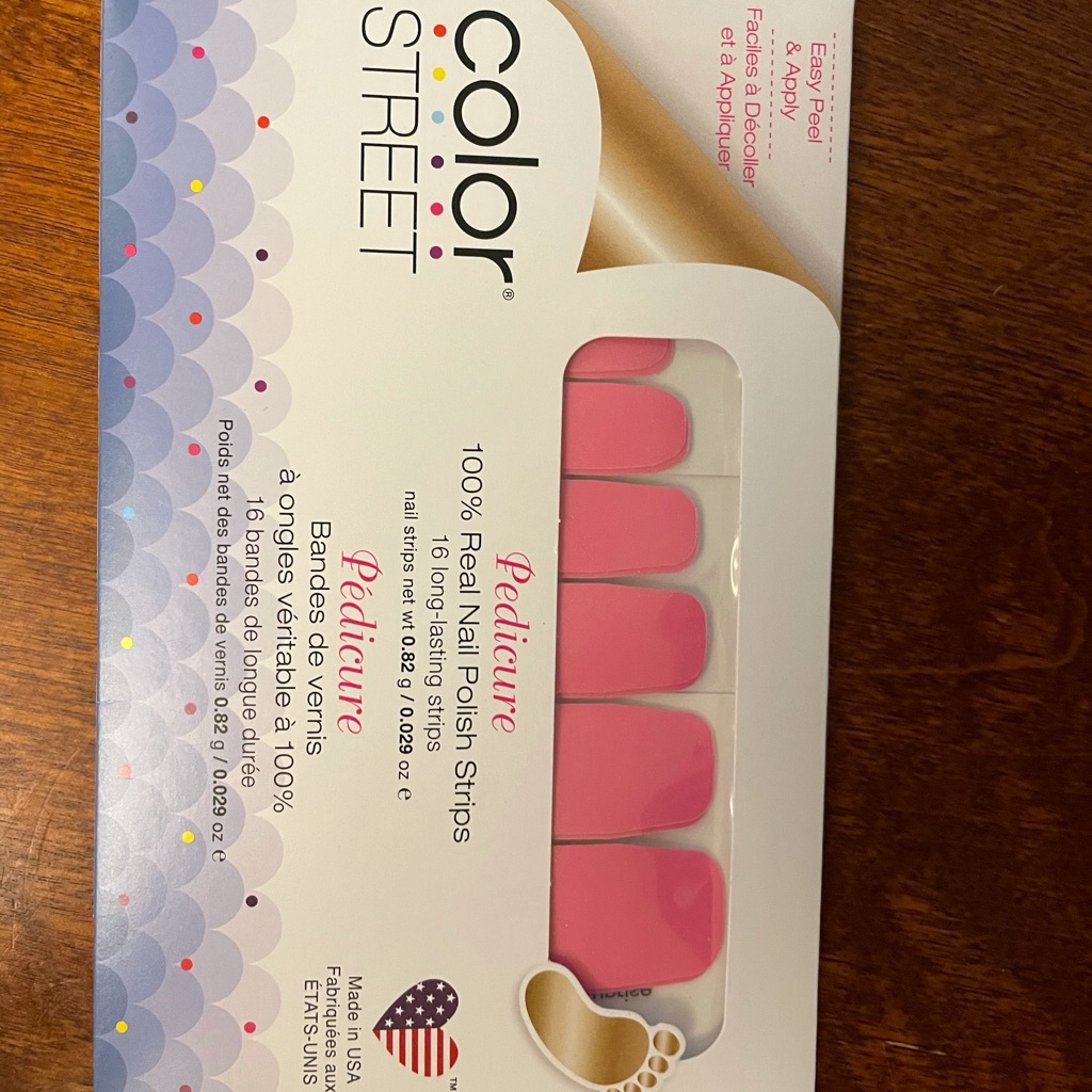 Strawberry Sunrise Color Street Pedicure
